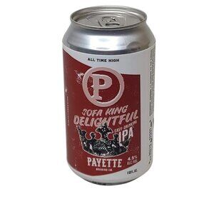 Payette Brewing Boise ID Sofa King Delightful IPA Empty Beer Can Bottom Opened
